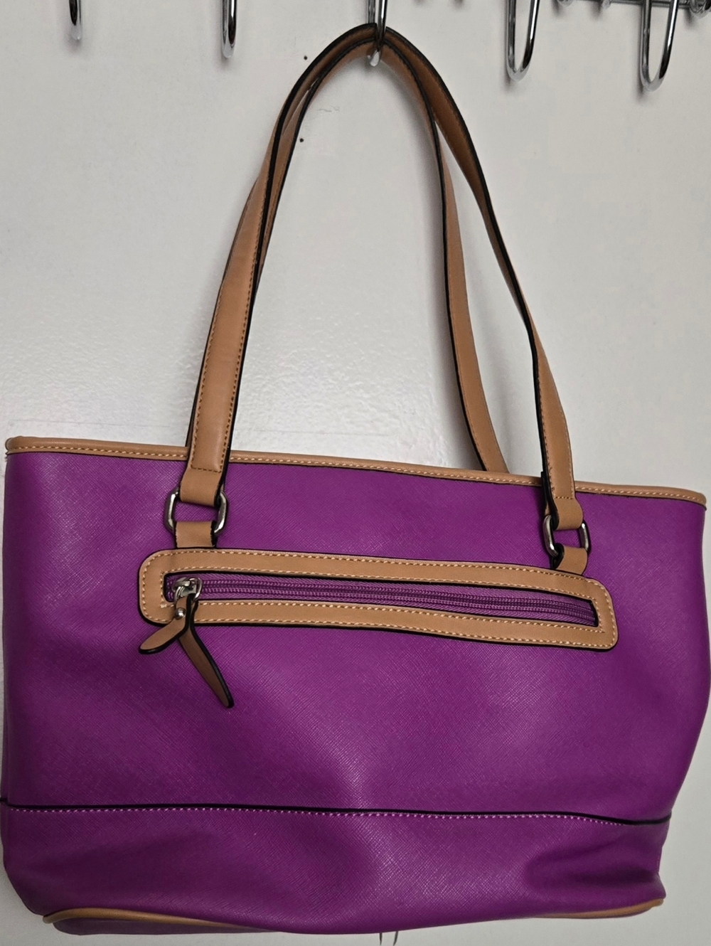 Pink and Tan Tote Bag - Picture 4 of 7